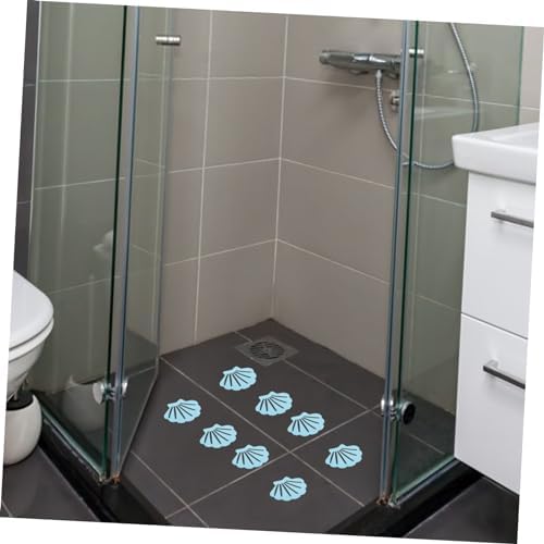PRETYZOOM 12Pcs Shell Shape Non-Slip Bathroom Stickers