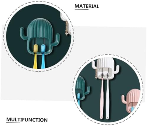 PRETYZOOM Cactus Toothbrush Holder Wall Mount