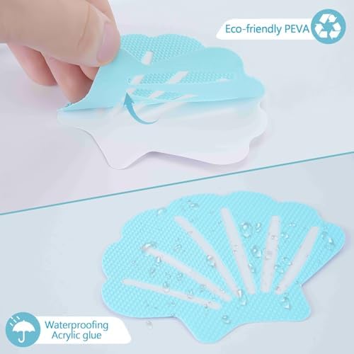 48Pcs Blue Bathtub Stickers Non-Slip Safety Decor