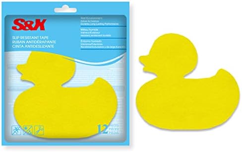 SX Cartoon Duck Tub Stickers - 12PCS Non-Slip Waterproof Floor Mats