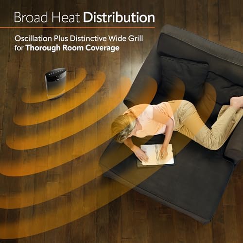 Lasko Ellipse Ceramic Tabletop Heater with Oscillating Heat and Safety Features