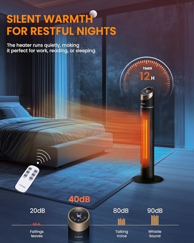 G-Ocean 34 Space Heater with Remote and 12H Timer