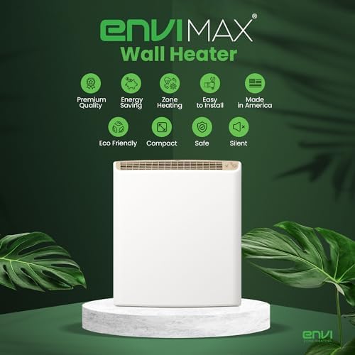 EnviMAX 220V Wall Heater for Large Rooms 1000W USA Made