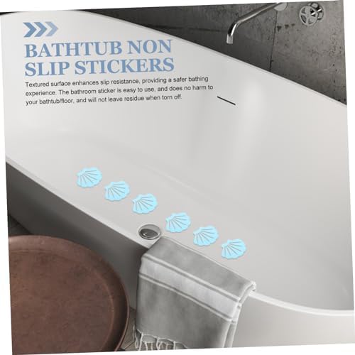 Cabilock Non-Slip Stickers for Bathtub 12pcs Shell Shaped Decals