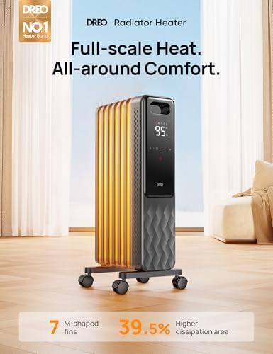 Dreo Oil Filled Radiator Heater with Remote Control and 4 Modes