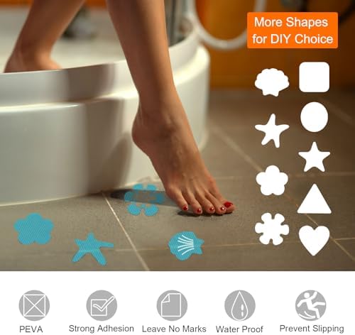 HARFINGTON 24pcs Non Slip Bathtub Stickers Black