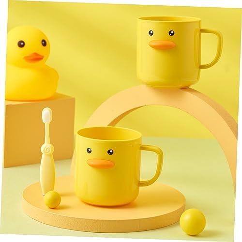 PRETYZOOM 350ml Toothbrush Holder Reusable Bath Mug