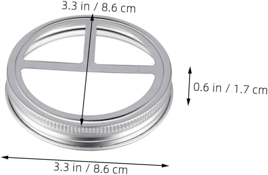 5 Pcs Metal Jar Lid for Toothbrush and Toothpaste Storage