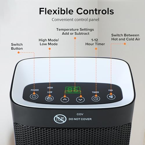Simple Deluxe Ceramic Space Heater with Digital Touch Display