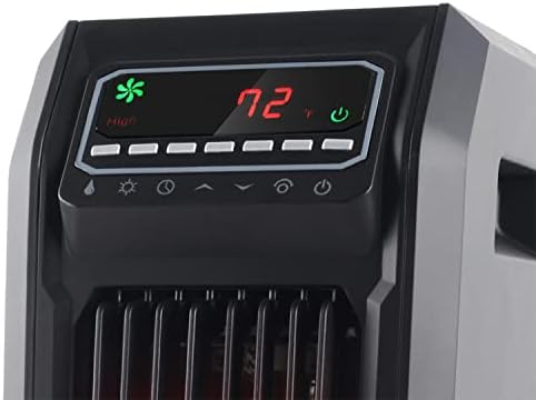 LIFESMART 2-in-1 Space Heater with Humidifier 1500W Oscillating Remote Control Timer