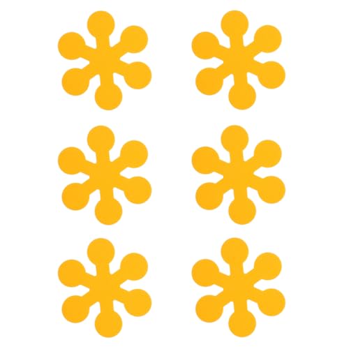 Wakauto 6Pcs Yellow Snowflake Non-Slip Bathtub Stickers 1