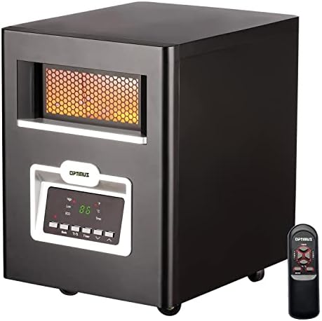 Optimus Infrared Quartz Heater with Remote and LED Display