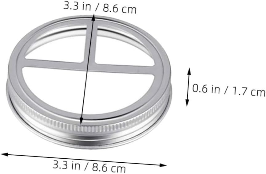 Ciieeo 5Pcs Stainless Steel Toothbrush Holder Jar Lids 1