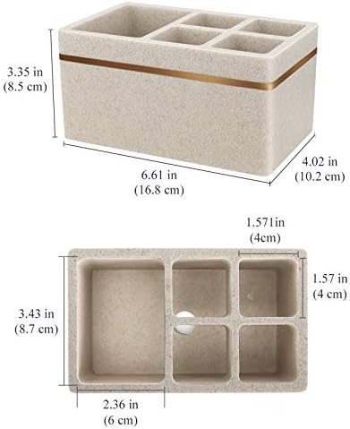 Shinowa Resin Toothbrush Holder with 5 Slots