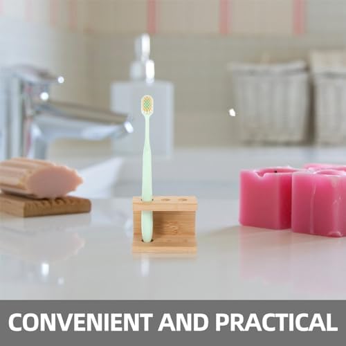 Alipis Bamboo Toothbrush Holder Pen Display Stand