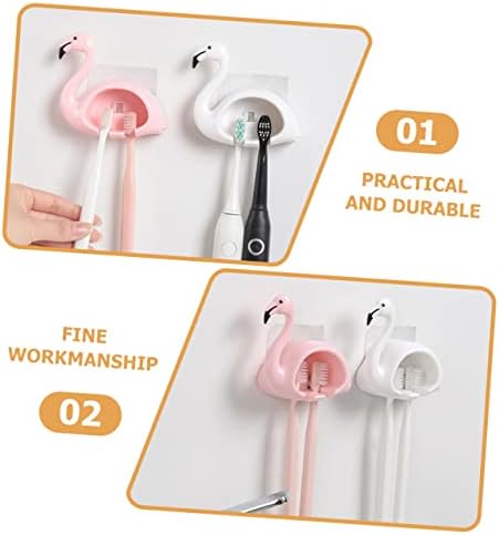 HAKIDZEL 2Pcs Wall Mounted Toothbrush Holder