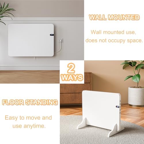 AHDFY Quiet Electric Wall Heater with Convection Technology