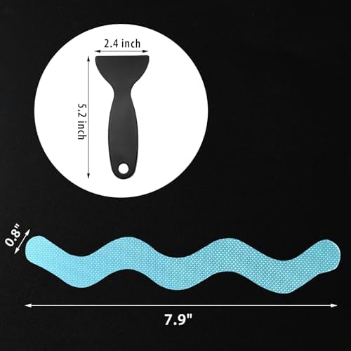 24PCS Non Slip Bathtub Stickers Blue Safety Anti Slip Peel Stick Decals
