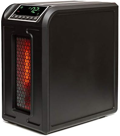 Lifesmart Infrared Quartz Heater 1500W 3-Element with Remote Black
