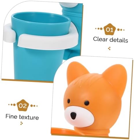 PRETYZOOM 2 Sets Cartoon Toothbrush Holder Cup Rack