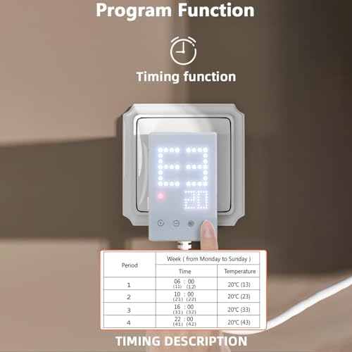 375W Wall-Mounted Electric Panel Heater with Thermostat 1