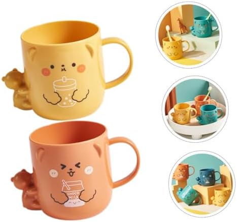 VALICLUD Cartoon Toothbrush Cup with Handle
