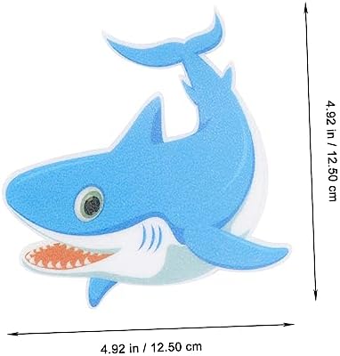 KONTONTY Adhesive Bathtub Decals 5pcs Shark Shape Non-Slip Stickers 1