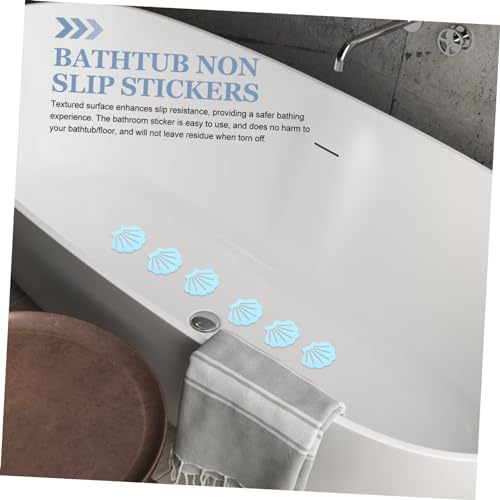 FOYTOKI 12Pcs Shell Shaped Non-Slip Shower Stickers