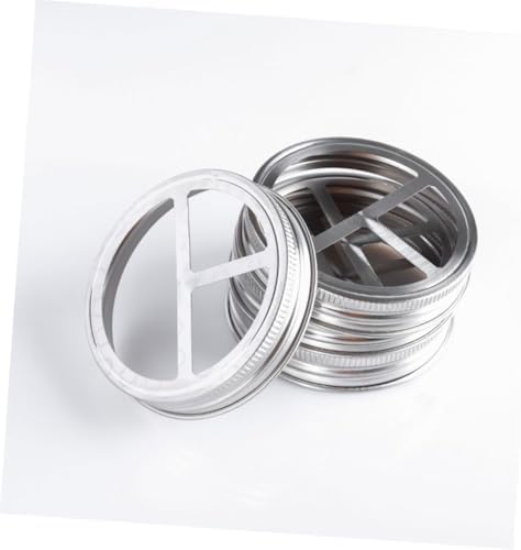 PERSELOSO 5Pcs Wide Mouth Jar Toothbrush Holder Lids