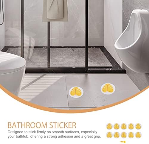 Zerodeko Leaf-shaped Anti-slip Bathtub Sticker Set