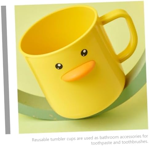 HOLIDYOYO 2pcs Cartoon Toothbrush Cups with Handle for Boys and Girls