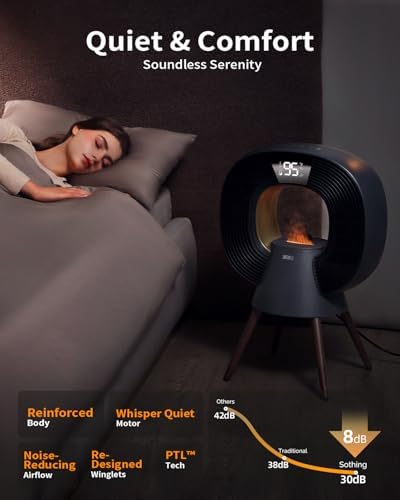 Sothing Star 3-in-1 Space Heater with Humidifier and Flame Light