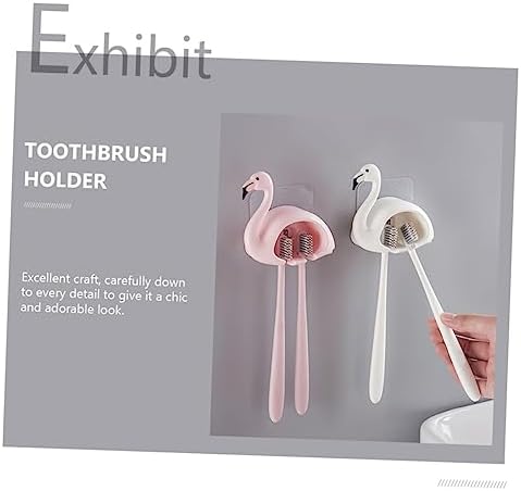 Veemoon Wall-Mounted Toothbrush Holder with Adhesive Base 1