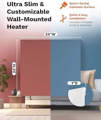 Amaze Heaters Solo Smart 400W Wall Mount Panel Heater