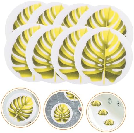 Wakauto Non Slip Bathtub Stickers with Leaf Design