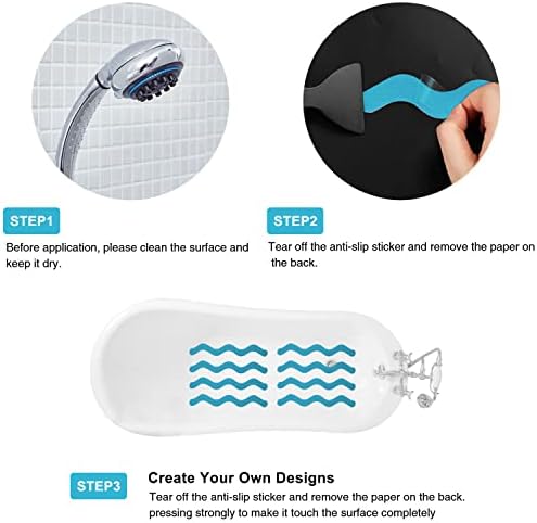 Ding Xi Bathroom Tub Anti-Slip Stickers 24 Pack Blue