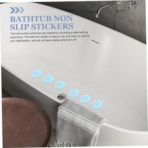 12Pcs Shell Shaped Non Slip Bathtub Stickers