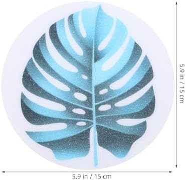 Ciieeo Non-Slip Bathtub Stickers with Green Leaf Design