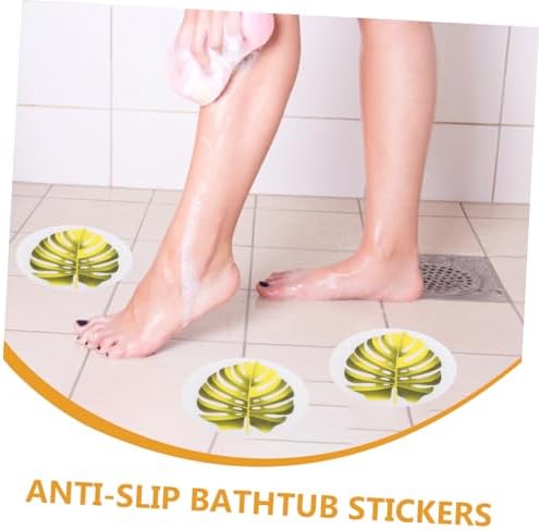 Wakauto Non Slip Bathtub Stickers with Leaf Design