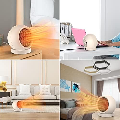 Portable Desk Heater 600W Safe Quiet for Home Office