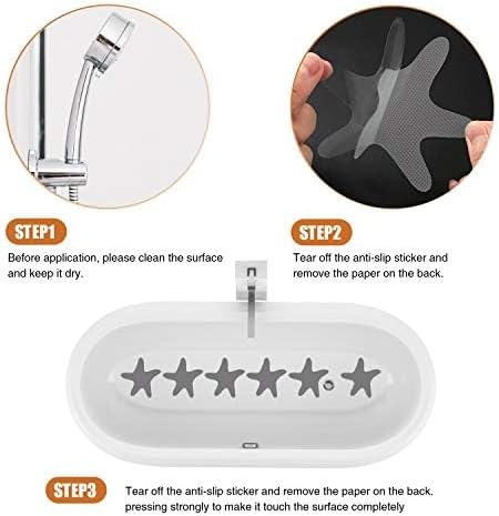 Secopad Anti-Slip Bathtub Stickers 24PCS Gray