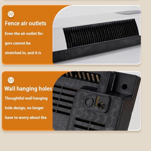 Smart Wall Heater 1500W Remote Control Fast Heating for Bedroom and Bathroom