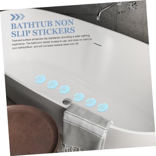 12Pcs Shell Shaped Non-Slip Bath Stickers for Bathtub and Shower 1