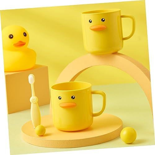 IMIKEYA Toothbrush Holder Duck Shape 350ml Plastic Cup