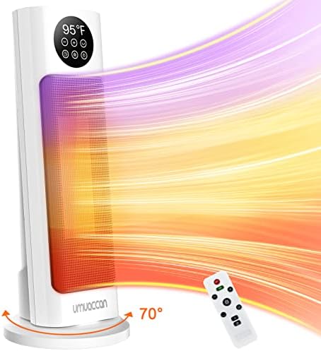 UMUACCAN 1500W Fast Heating Space Heater with Oscillating and Safety Features