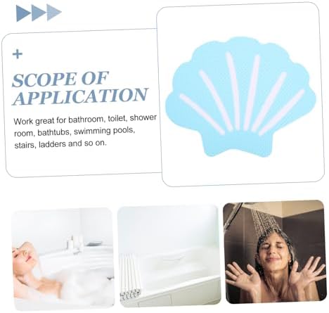 FOYTOKI 12Pcs Shell Shaped Non-Slip Shower Stickers