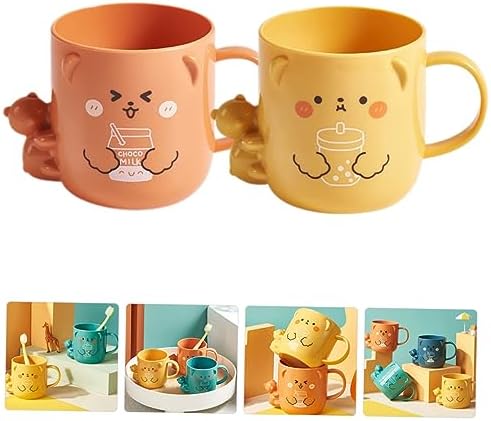 VALICLUD Cartoon Toothbrush Cup with Handle