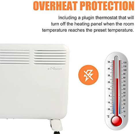 Vilobos Electric Heater with Quiet Operation and Adjustable Thermostat