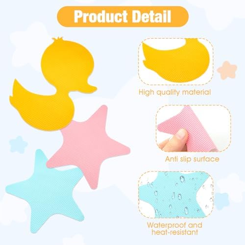 24 Pcs Duck Star Non-Slip Bathtub Sticker Set