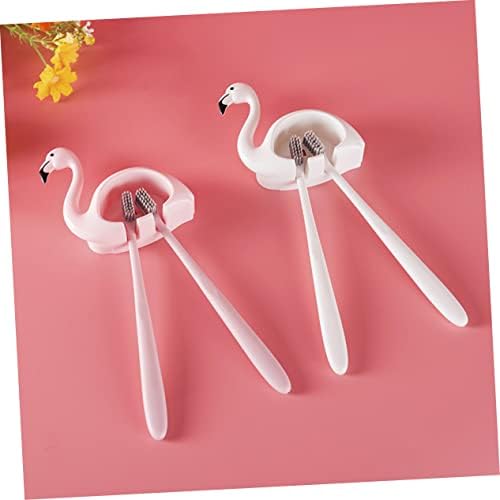 LIFKOME Flamingo Toothbrush Holder Wall Mount